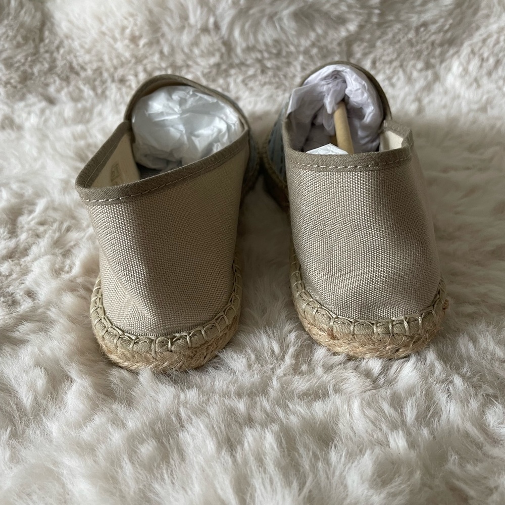 Vidorreta spanish made hand stitched espadrille beige/blue stripes 7-7.5 (38EU) - Picture 10 of 13